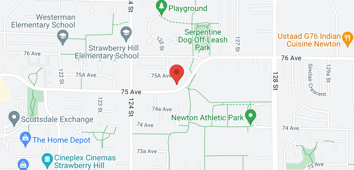 map of 12506 75A AVENUE